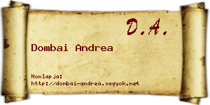 Dombai Andrea névjegykártya