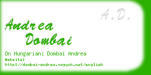 andrea dombai business card